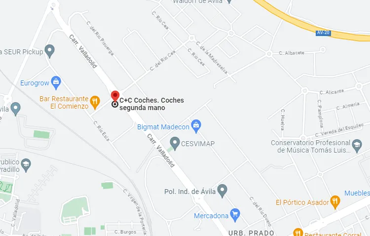 Ubicación empresa cmasc coches en Ávila